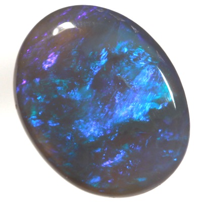 SOLID BLACK CRYSTAL OPAL Bright turquoise blue over deep blue